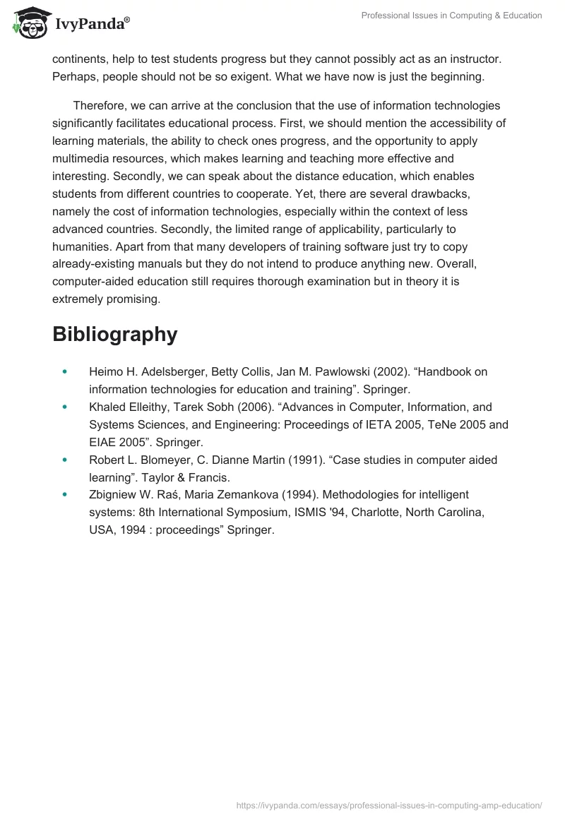 Professional Issues in Computing & Education. Page 5
