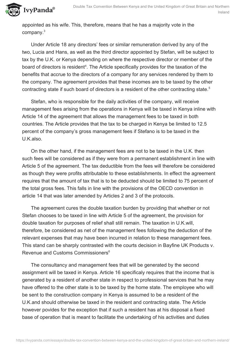 Double Tax Convention Between Kenya and the United Kingdom of Great Britain and Northern Ireland. Page 2