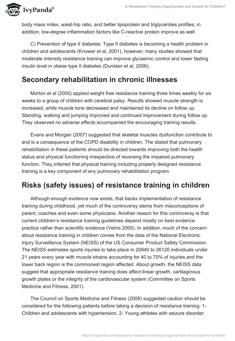 Is Resistance Training Inappropriate and Unsafe for Children?. Page 5