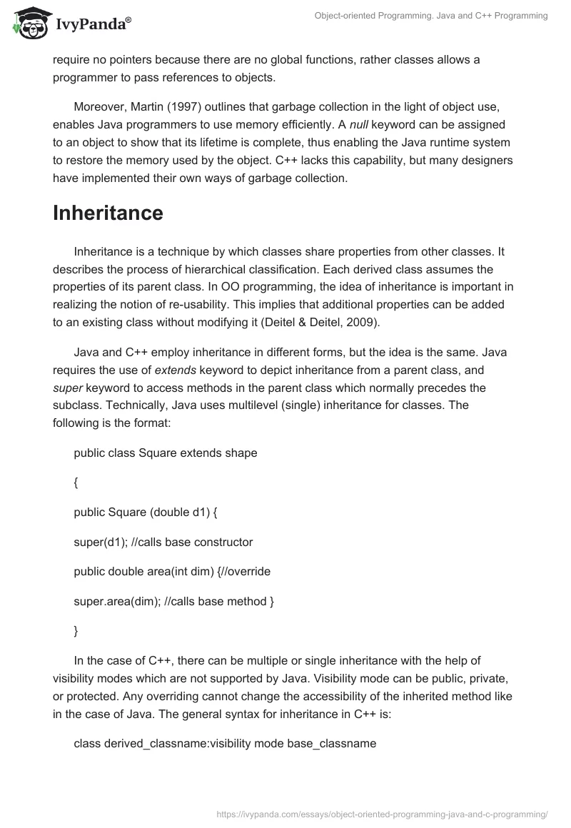 Object-oriented Programming. Java and C++ Programming. Page 3