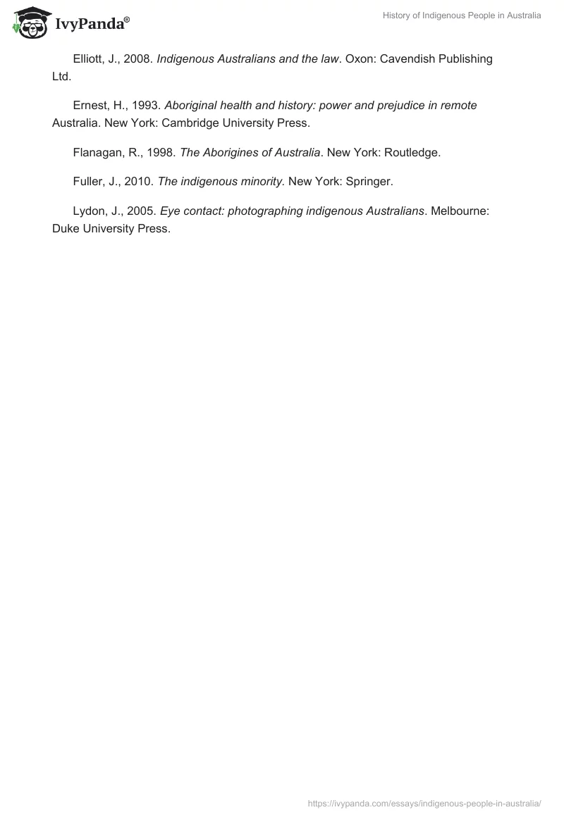 History of Indigenous People in Australia. Page 5