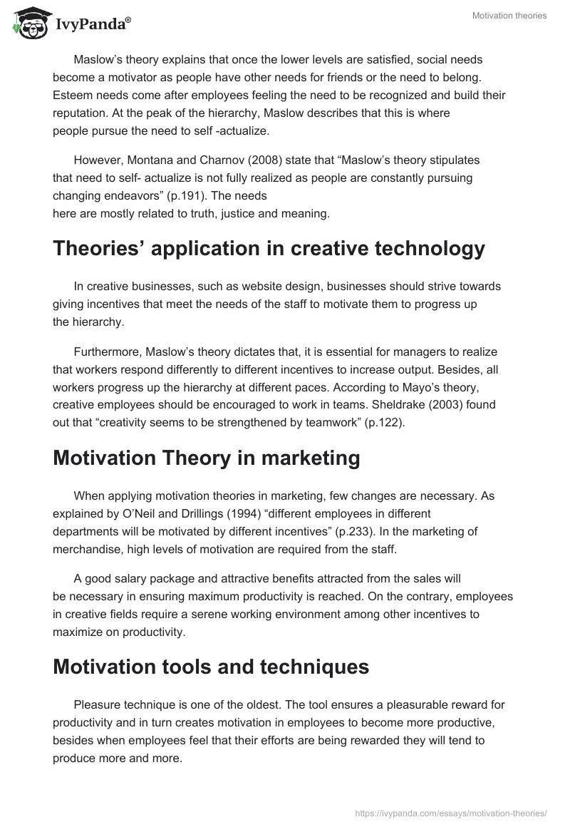 Motivation Theories. Page 3