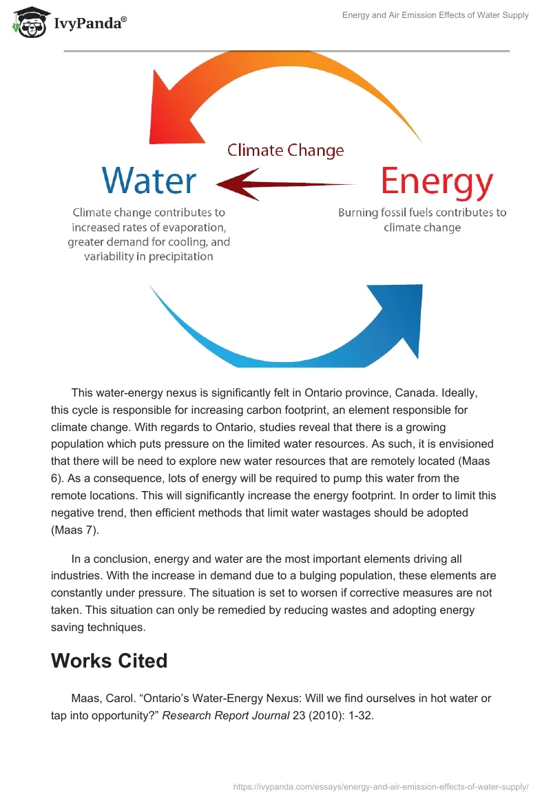 Energy and Air Emission Effects of Water Supply. Page 4
