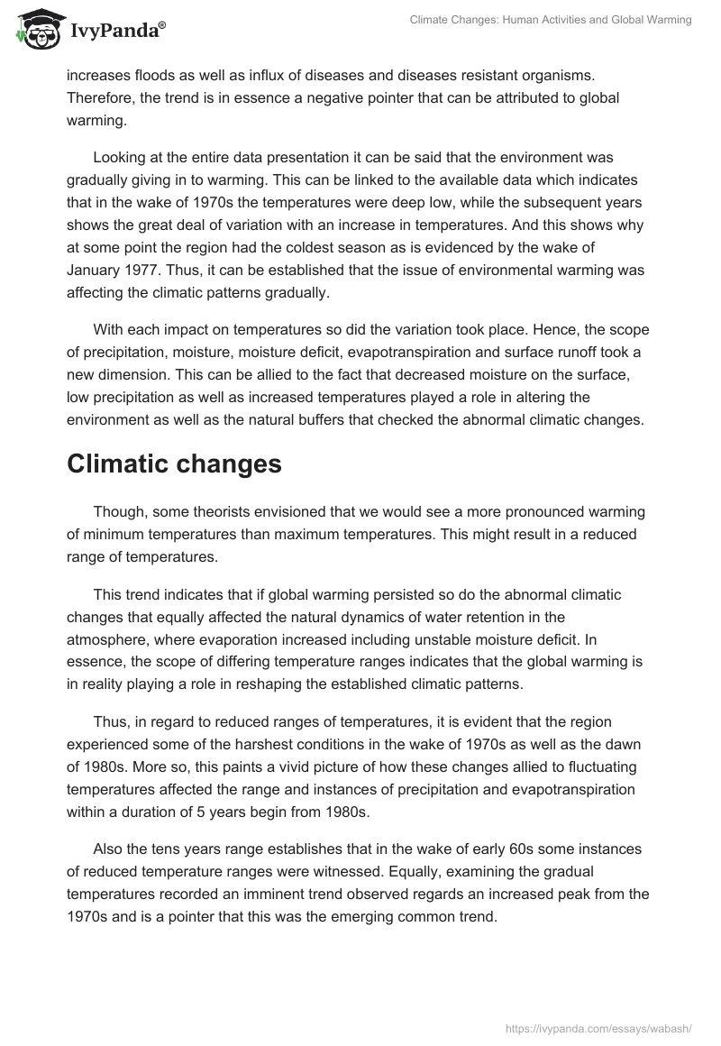 Climate Changes: Human Activities and Global Warming. Page 2