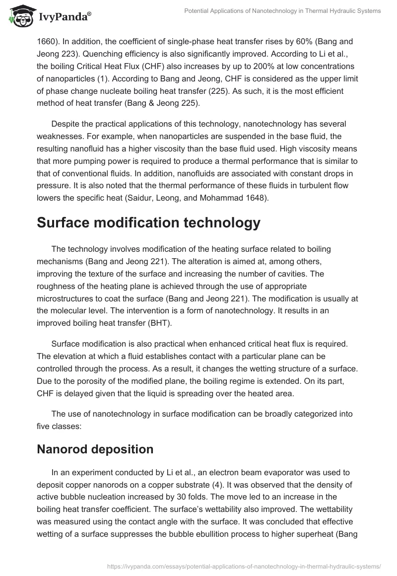 Potential Applications of Nanotechnology in Thermal Hydraulic Systems. Page 3