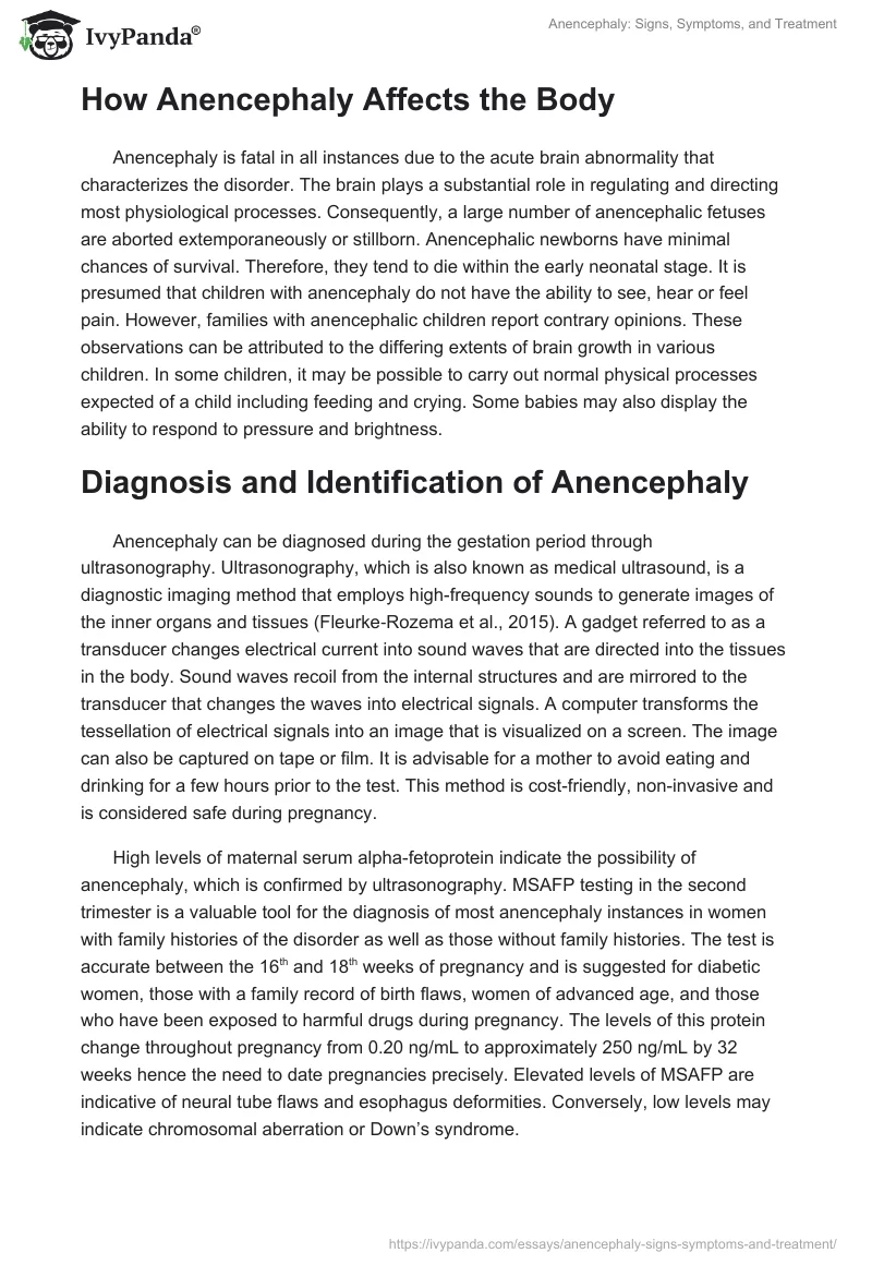 Anencephaly: Signs, Symptoms, and Treatment. Page 4