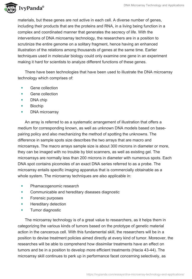 DNA Microarray Technology and Applications. Page 2