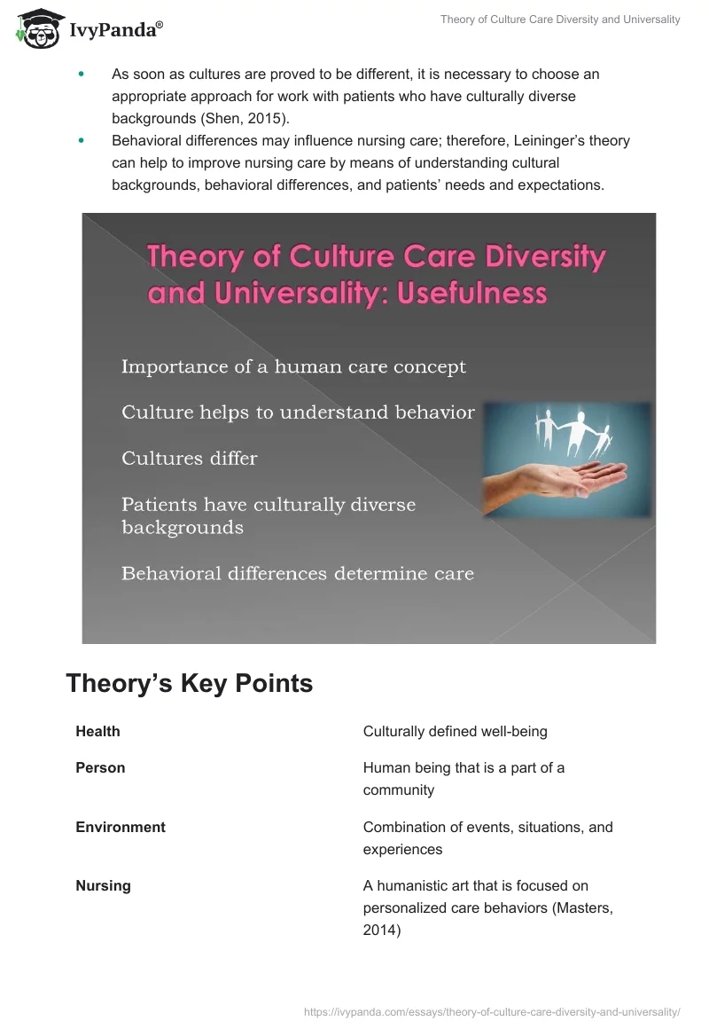 Theory of Culture Care Diversity and Universality. Page 4