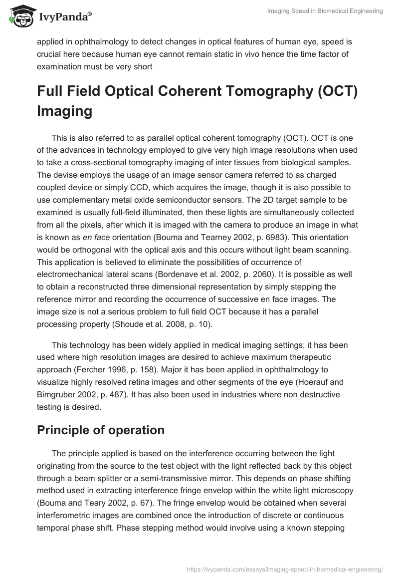 Imaging Speed in Biomedical Engineering. Page 4