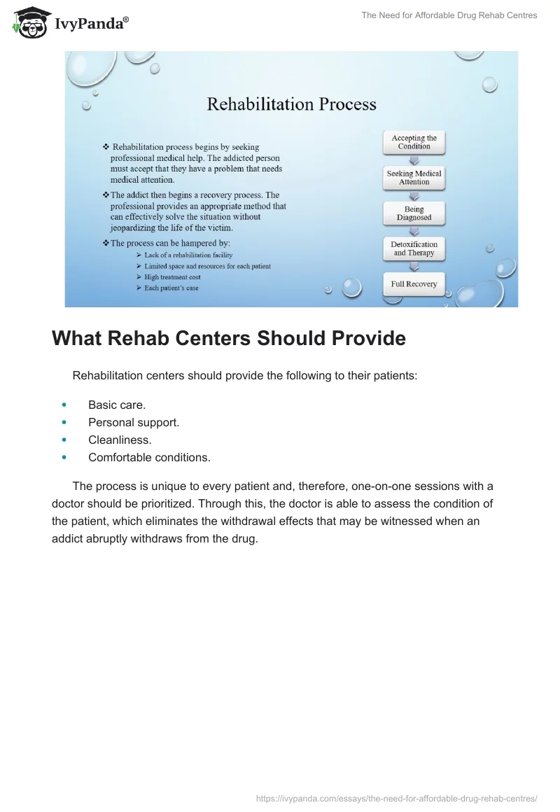 The Need for Affordable Drug Rehab Centres. Page 5