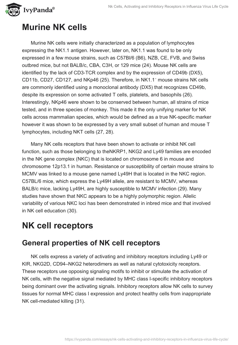 Nk Cells, Activating and Inhibitory Receptors in Influenza Virus Life Cycle. Page 4