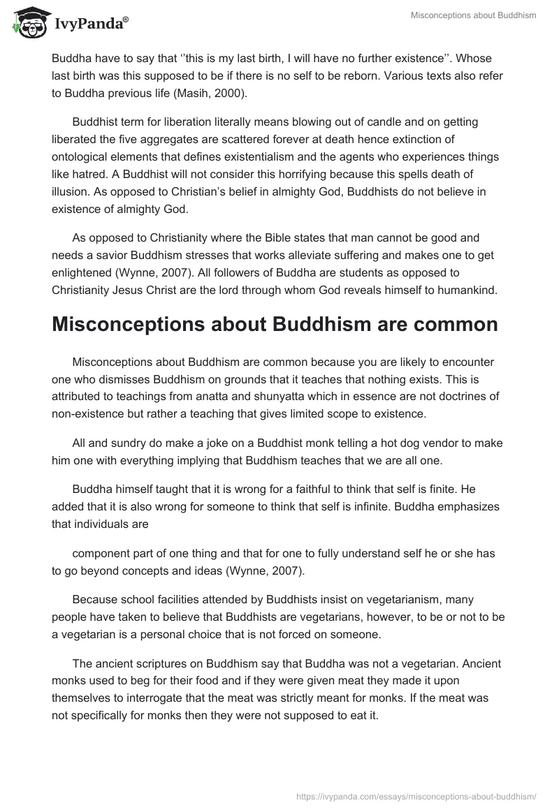 Misconceptions About Buddhism. Page 3