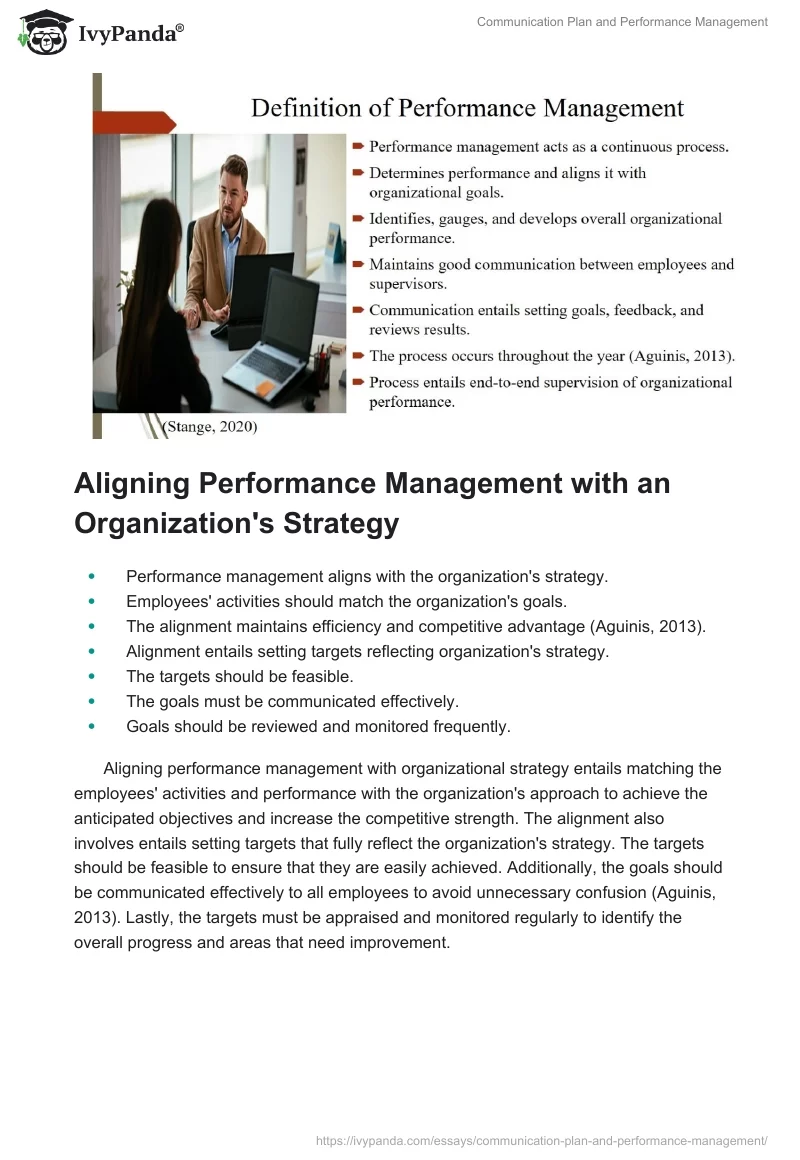 Communication Plan and Performance Management. Page 2