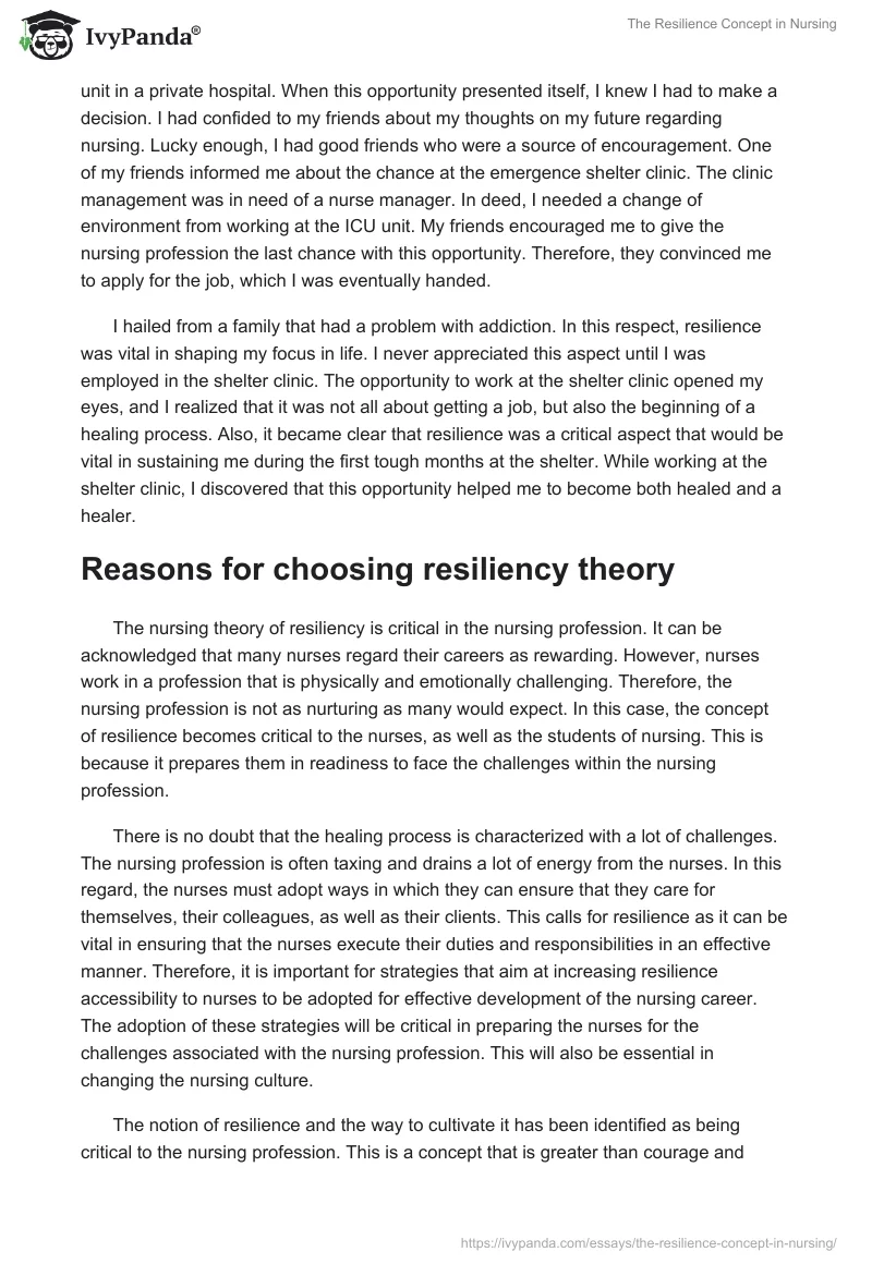 The Resilience Concept in Nursing. Page 3