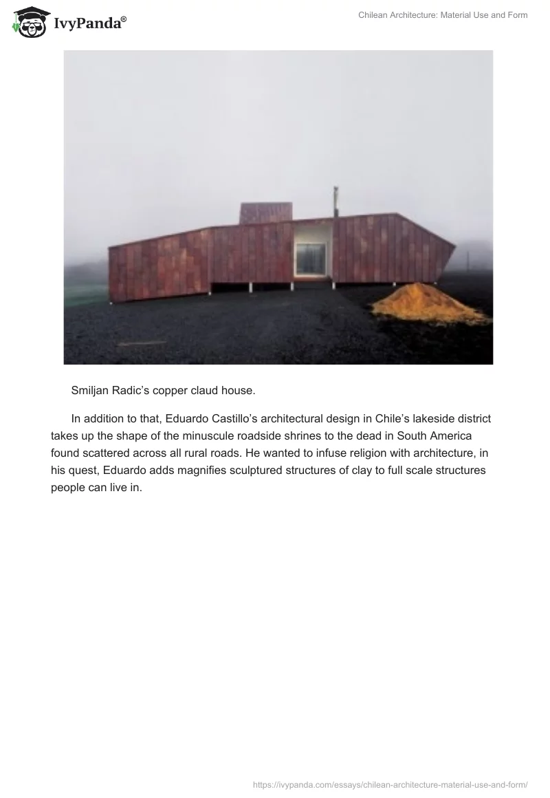 Chilean Architecture: Material Use and Form. Page 5