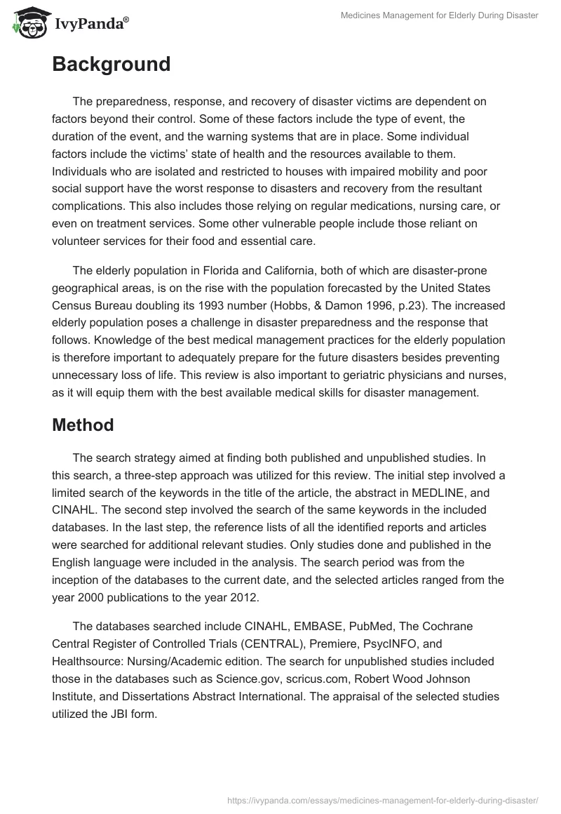 Medicines Management for Elderly During Disaster. Page 3