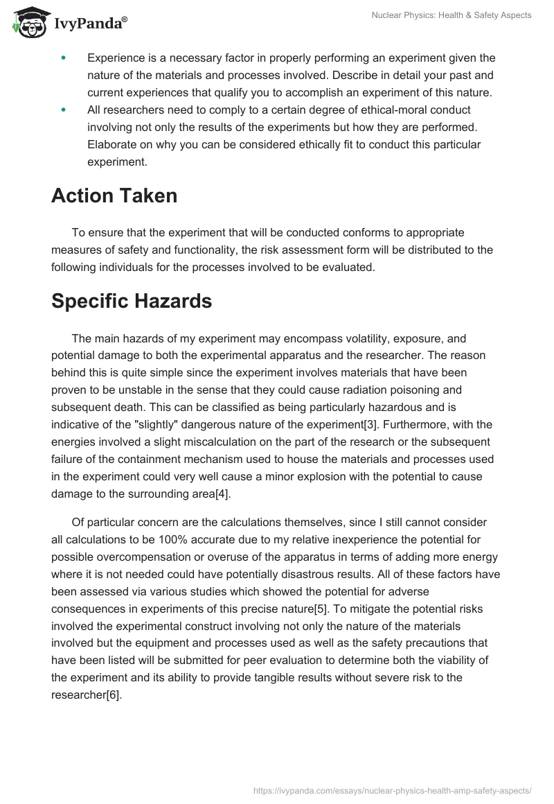 Nuclear Physics: Health & Safety Aspects. Page 3