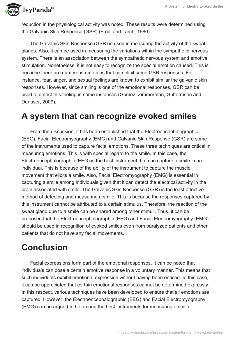 A System for Identify Evoked Smiles. Page 3