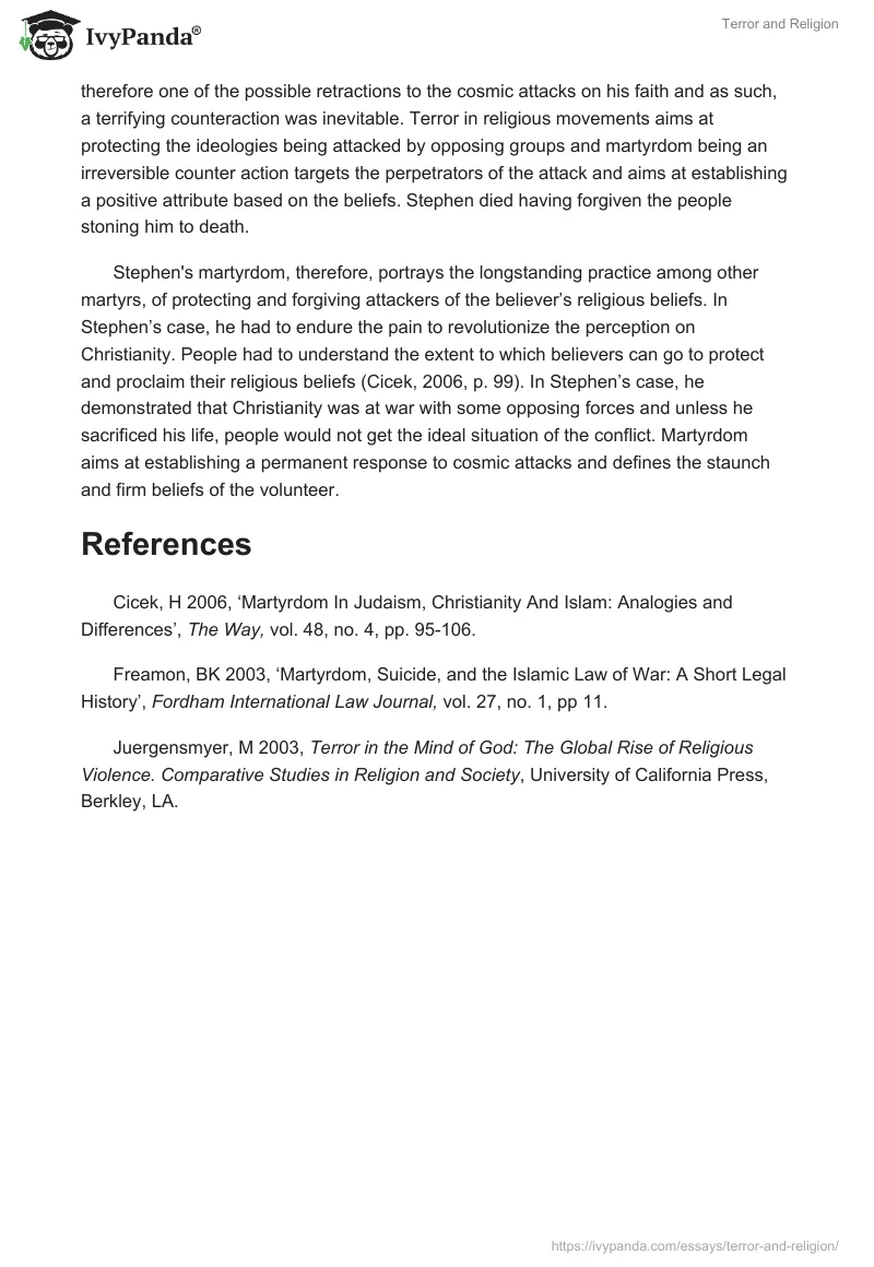 Terror and Religion. Page 2