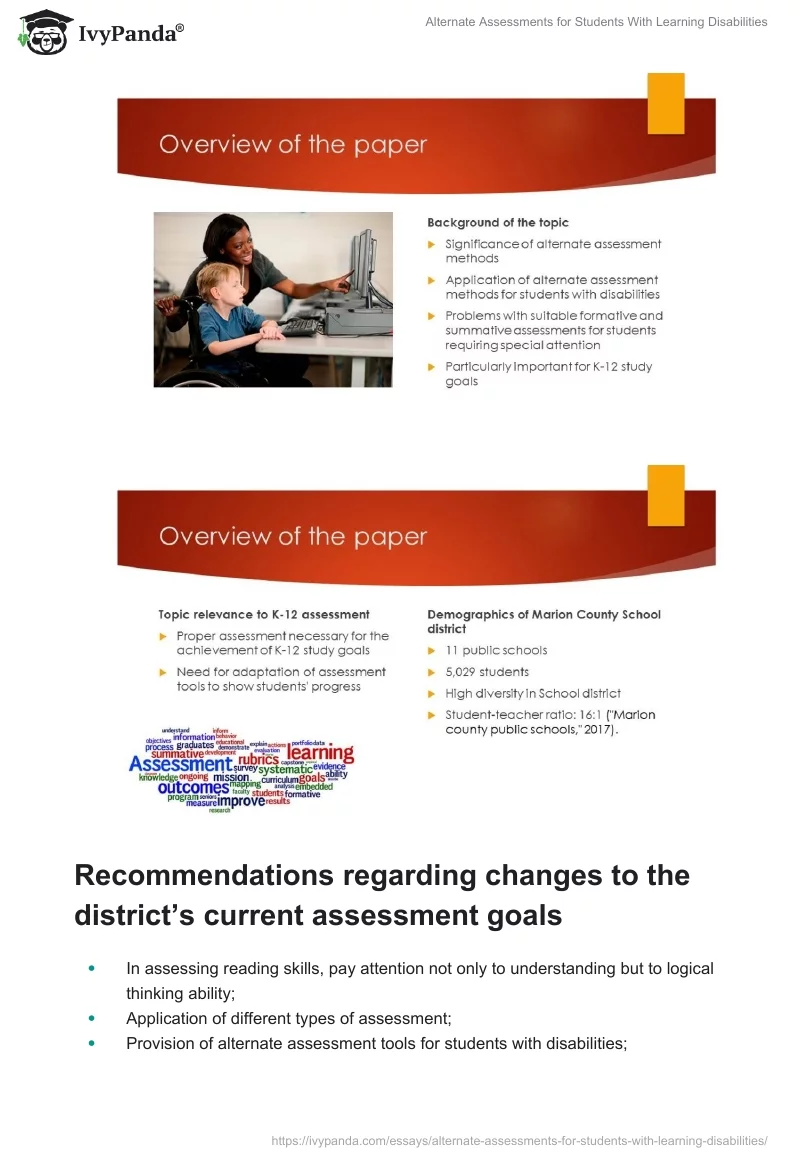 Alternate Assessments for Students With Learning Disabilities. Page 3