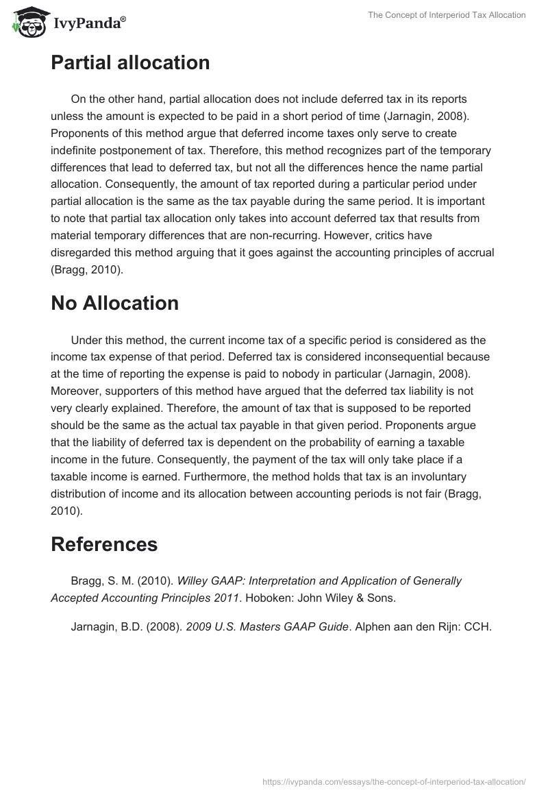 The Concept of Interperiod Tax Allocation. Page 2