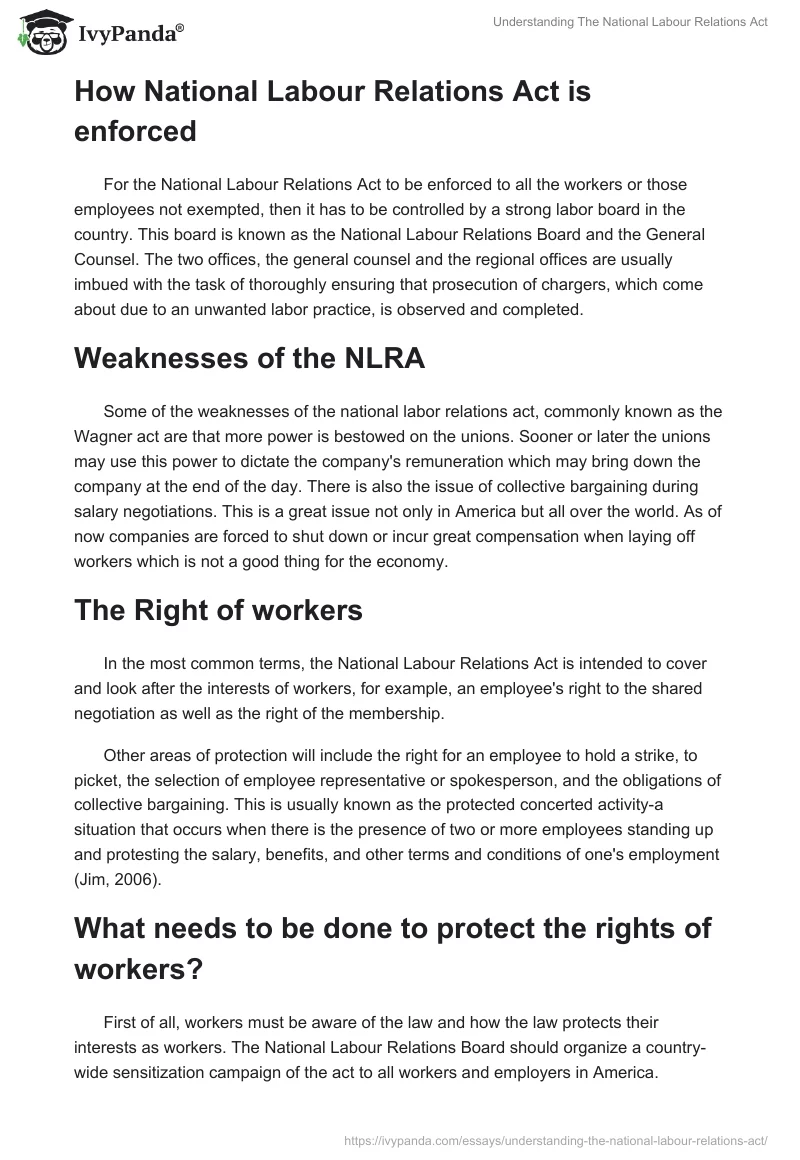 Understanding The National Labour Relations Act. Page 3