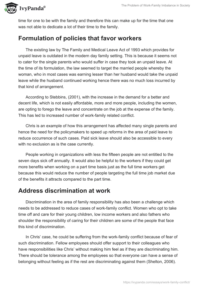 The Problem of Work-Family Imbalance in Society. Page 5