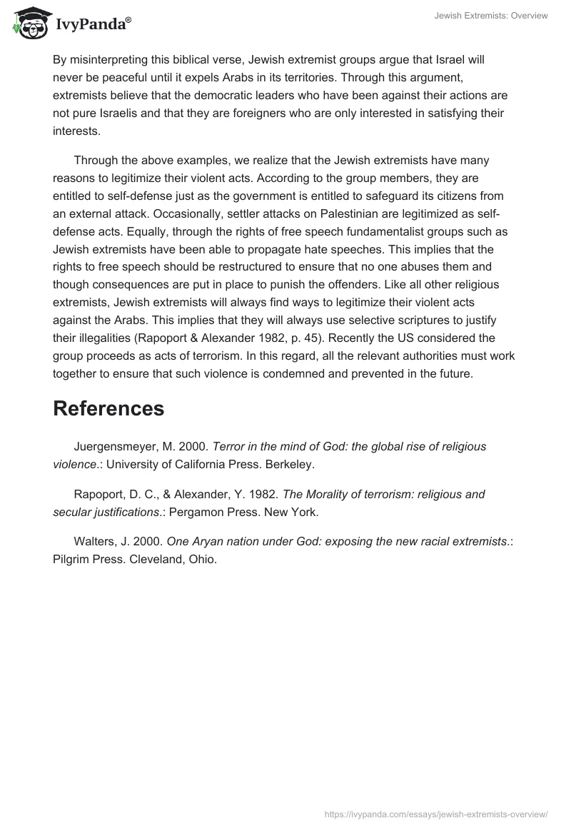 Jewish Extremists: Overview. Page 2