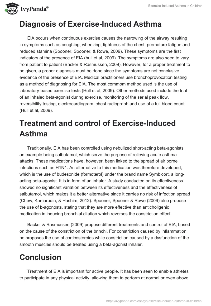 exercise induced asthma essay