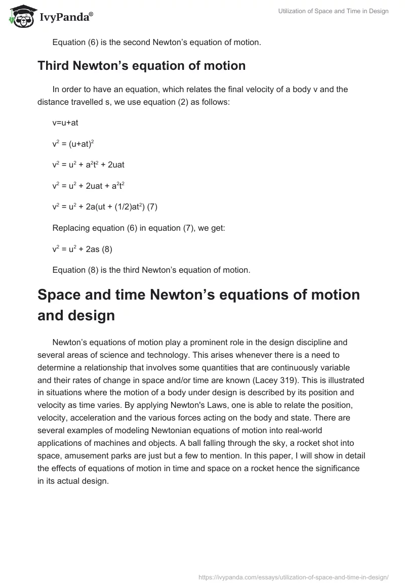 Utilization of Space and Time in Design. Page 3