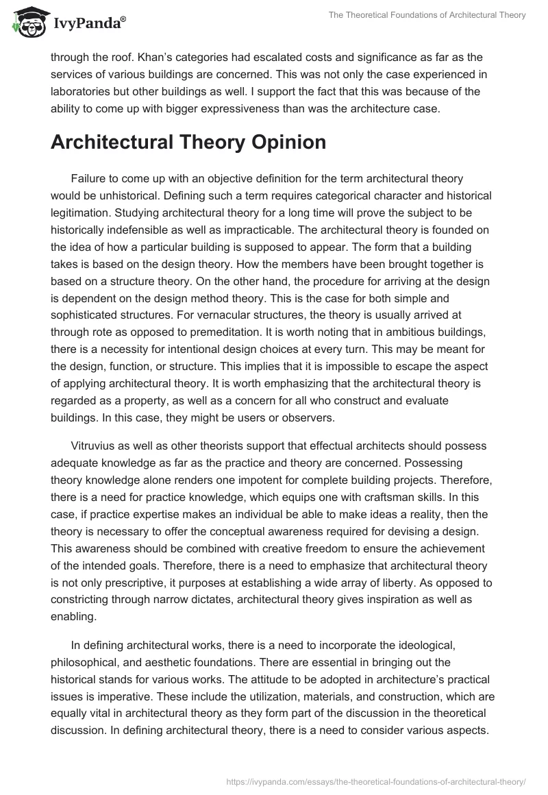 The Theoretical Foundations of Architectural Theory. Page 2
