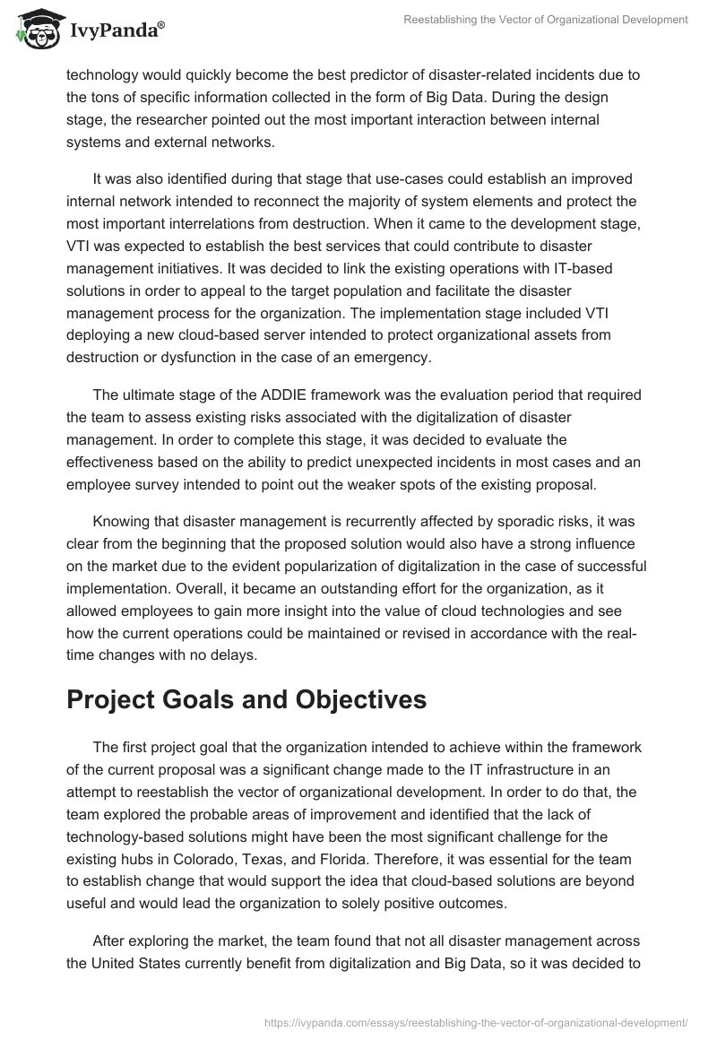 Reestablishing the Vector of Organizational Development. Page 5