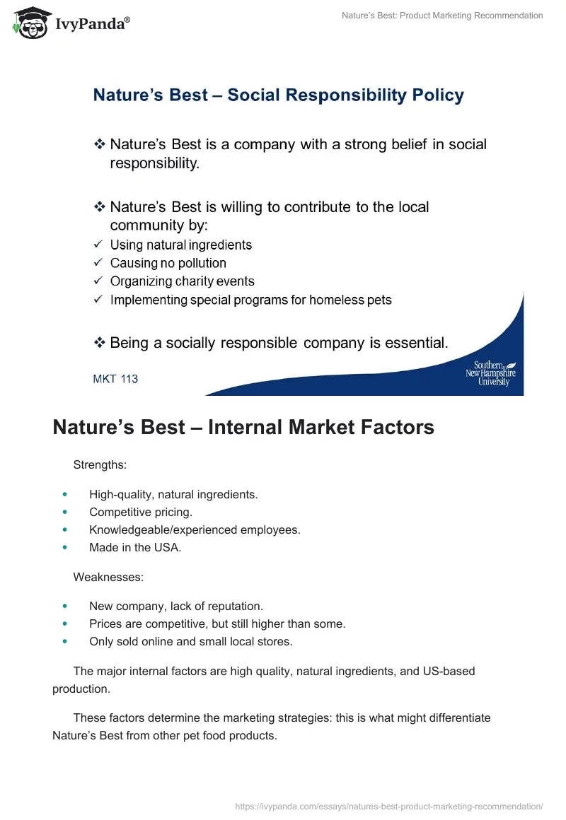 Nature’s Best: Product Marketing Recommendation. Page 5