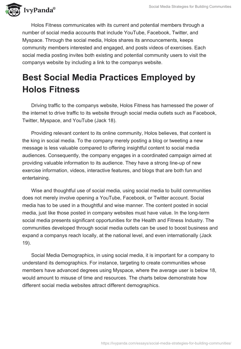 Social Media Strategies for Building Communities. Page 2