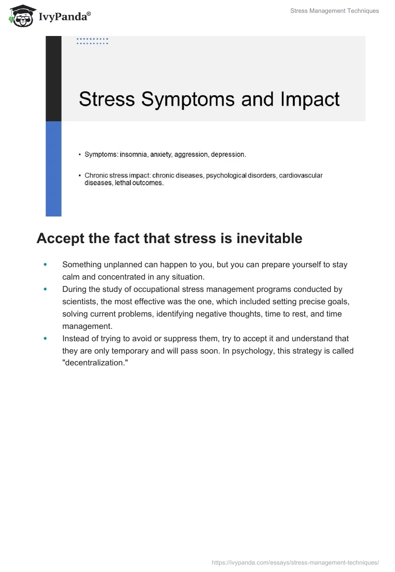 Stress Management Techniques. Page 3