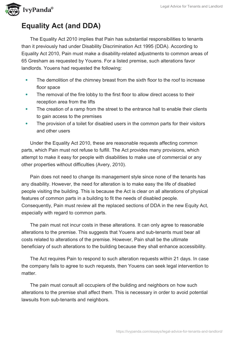 Legal Advice for Tenants and Landlord. Page 5