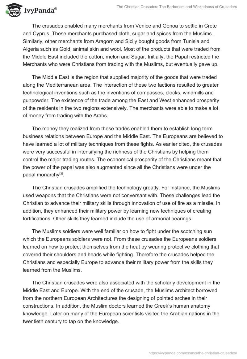 The Christian Crusades: The Barbarism and Wickedness of Crusaders. Page 3