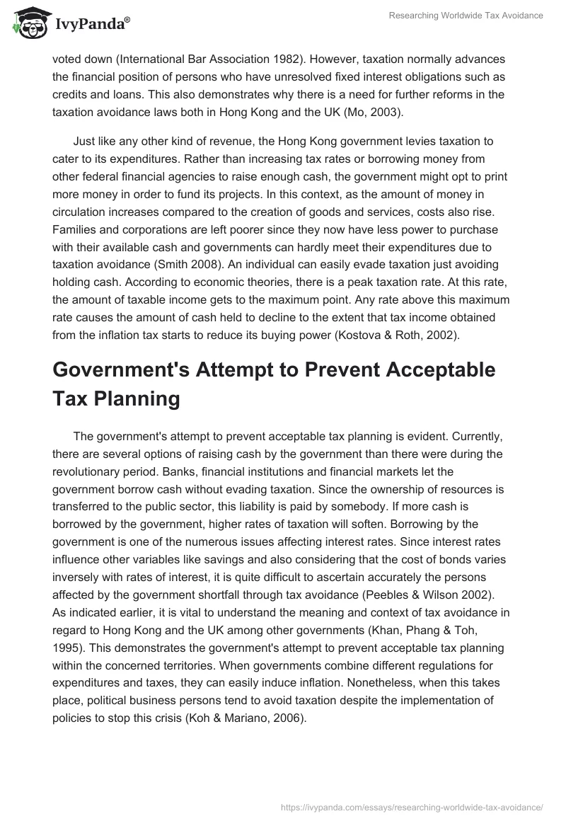 Researching Worldwide Tax Avoidance. Page 5