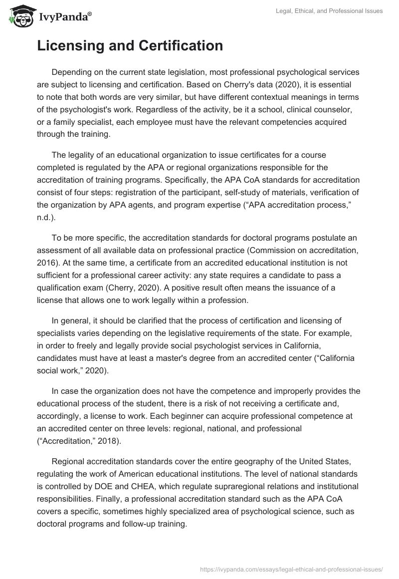 Legal, Ethical, and Professional Issues. Page 4