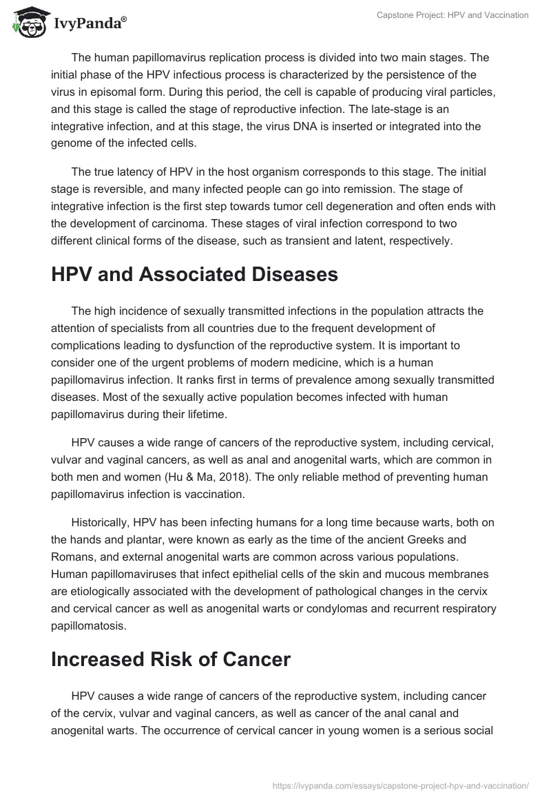 Capstone Project: HPV and Vaccination. Page 2