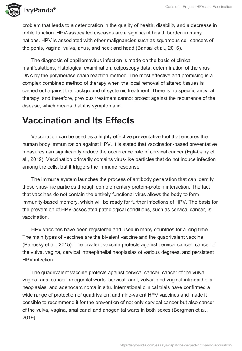Capstone Project: HPV and Vaccination. Page 3