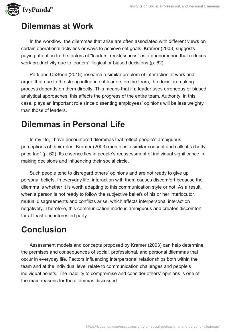 Insights on Social, Professional, and Personal Dilemmas. Page 2