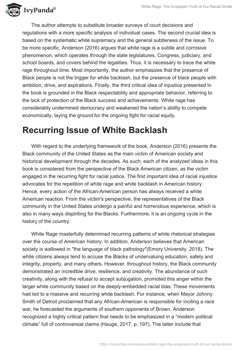 White Rage: The Unspoken Truth of Our Racial Divide. Page 2
