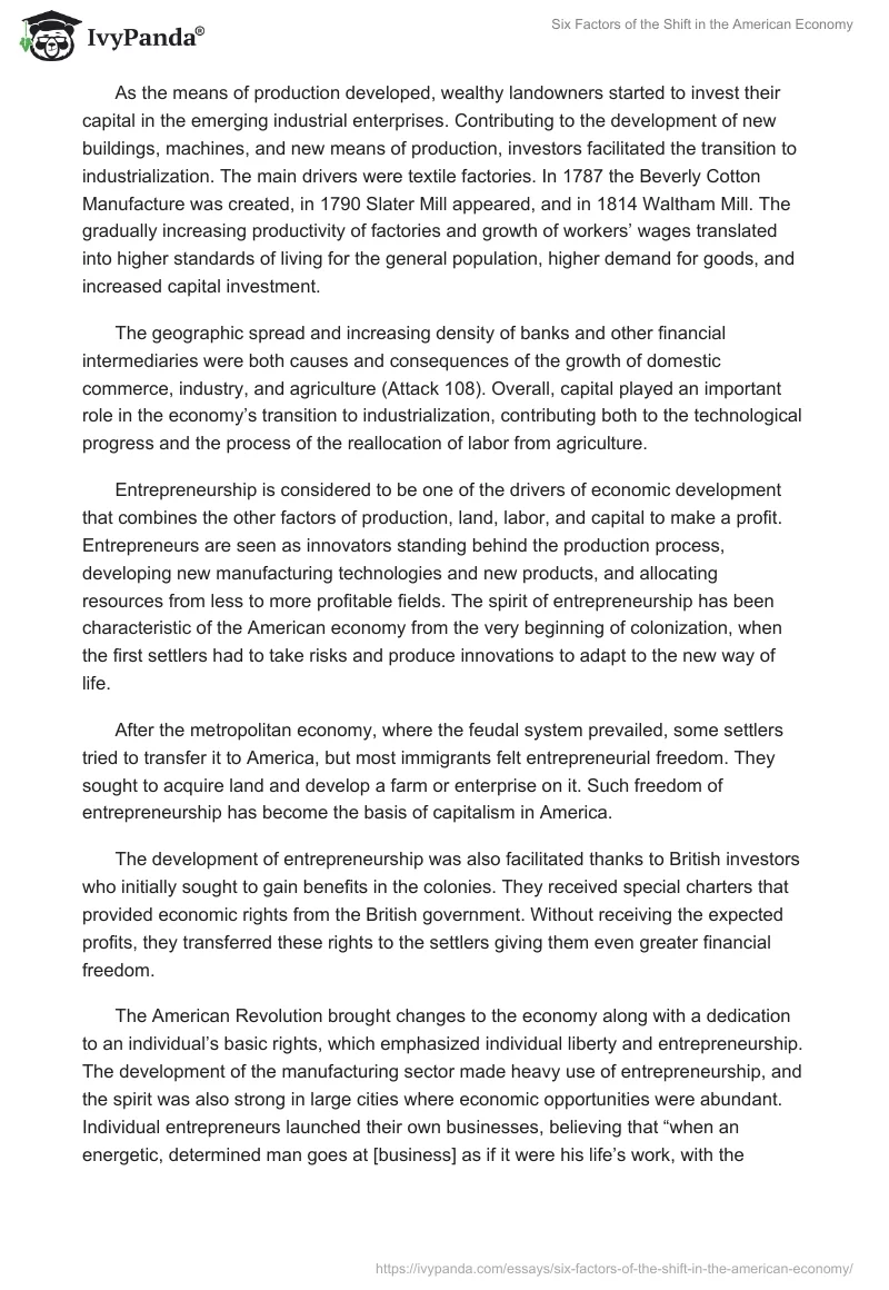 Six Factors of the Shift in the American Economy. Page 4