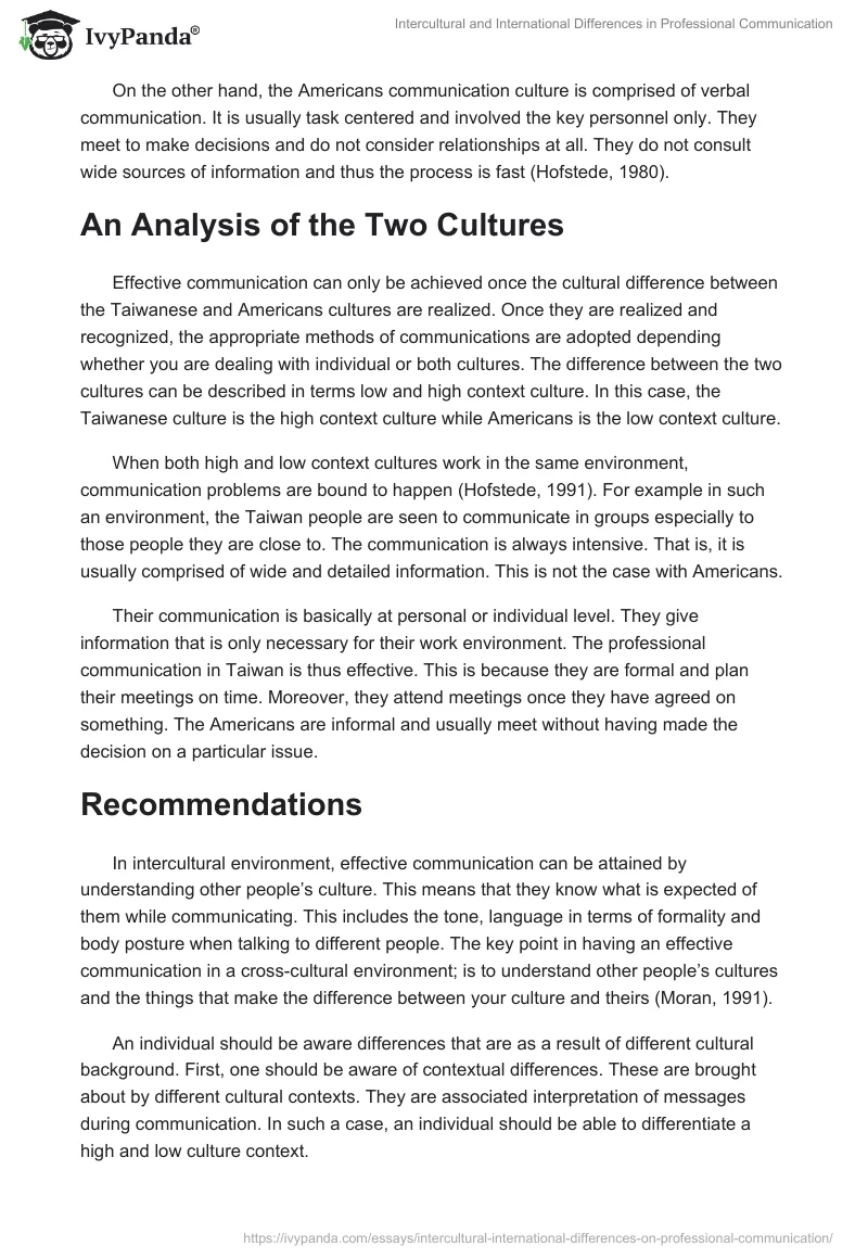 Intercultural and International Differences in Professional Communication. Page 2