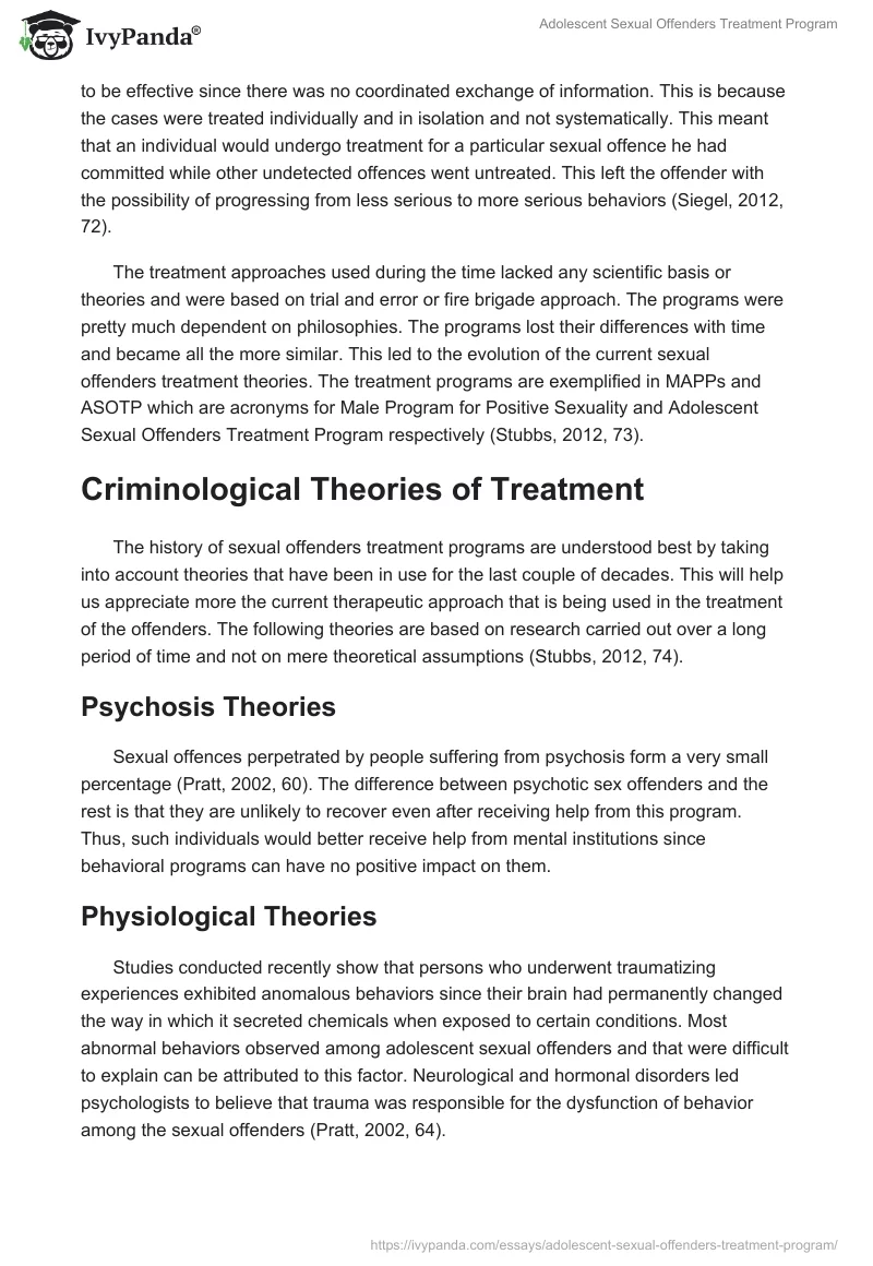 Adolescent Sexual Offenders Treatment Program. Page 3