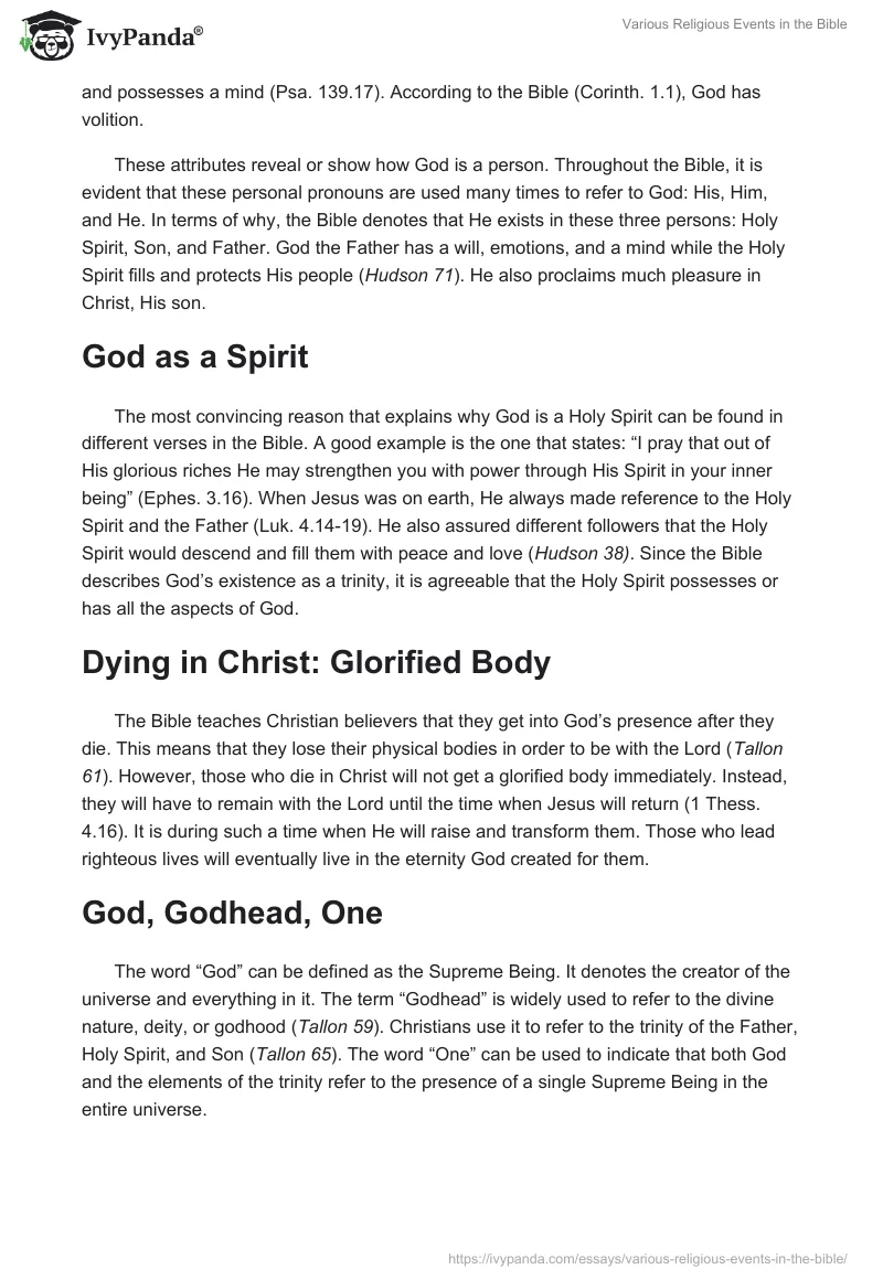 Various Religious Events in the Bible. Page 3