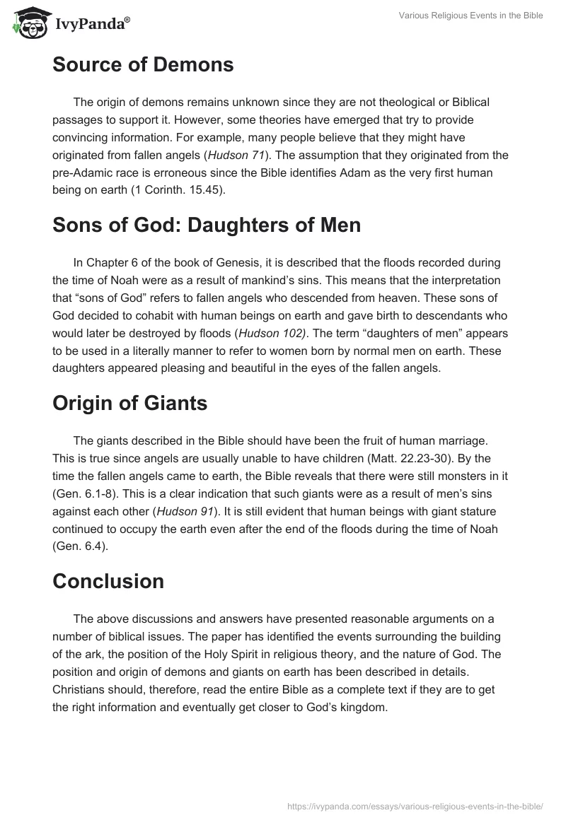 Various Religious Events in the Bible. Page 4