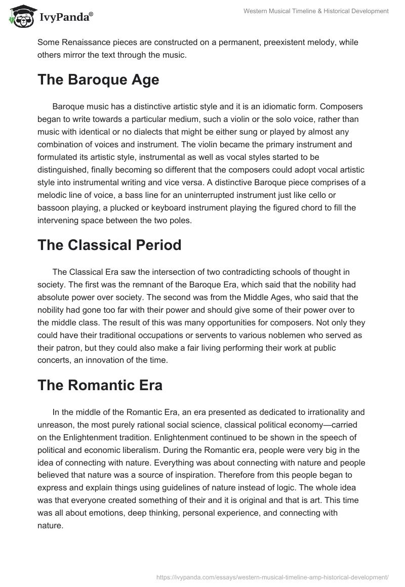 Western Musical Timeline & Historical Development. Page 2