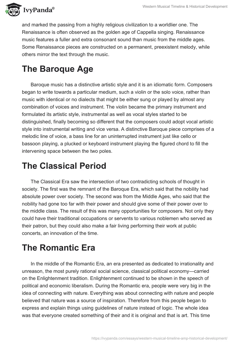 Western Musical Timeline & Historical Development. Page 4